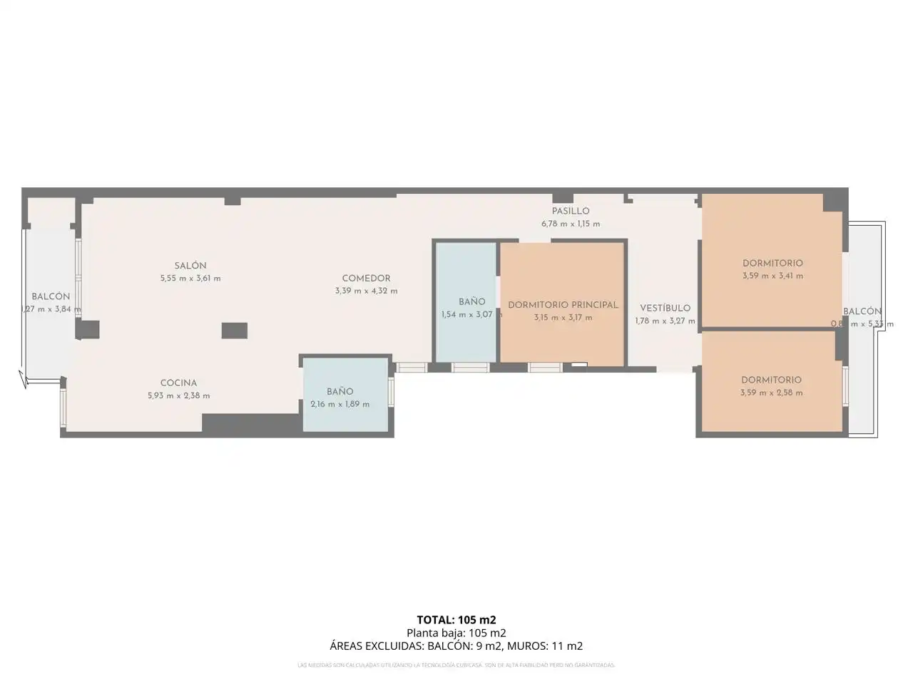Wohnung zur Miete in Valencia mit Klimaanlage, Terrasse und Möbliert