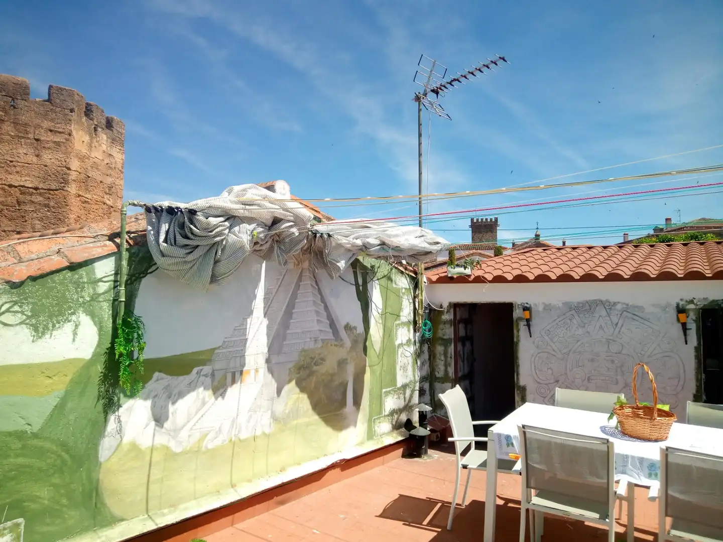 Terraza de Apartamento de alquiler en Cáceres con Terraza, Amueblado y Horno