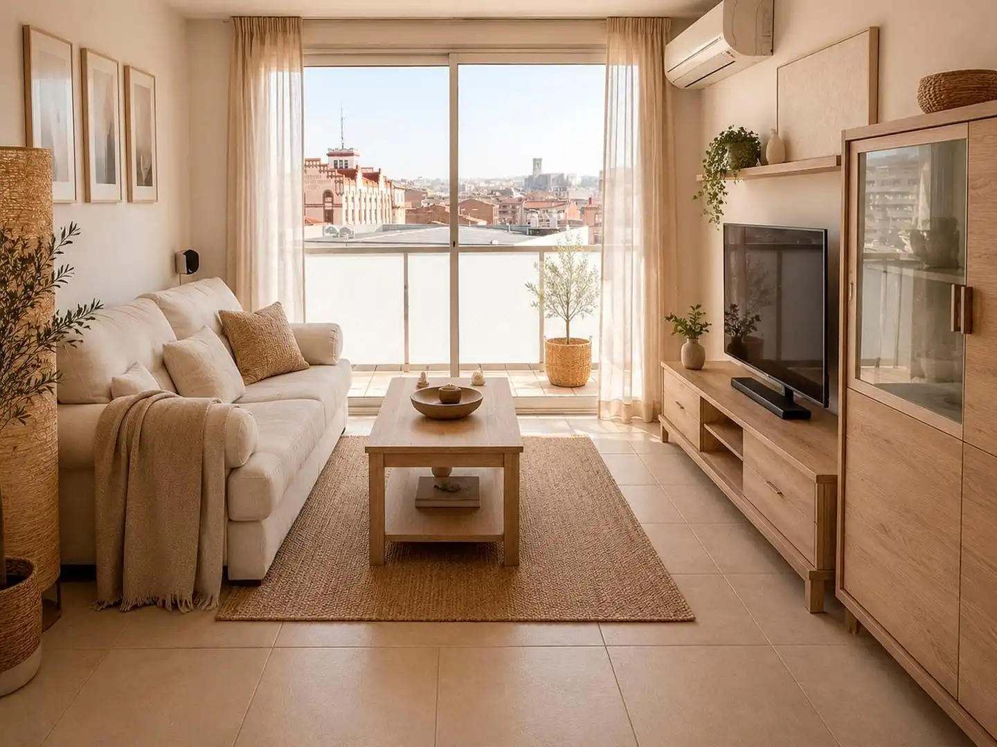 Living room of Flat for sale in Manresa  with Air Conditioner, Heating and Furnished