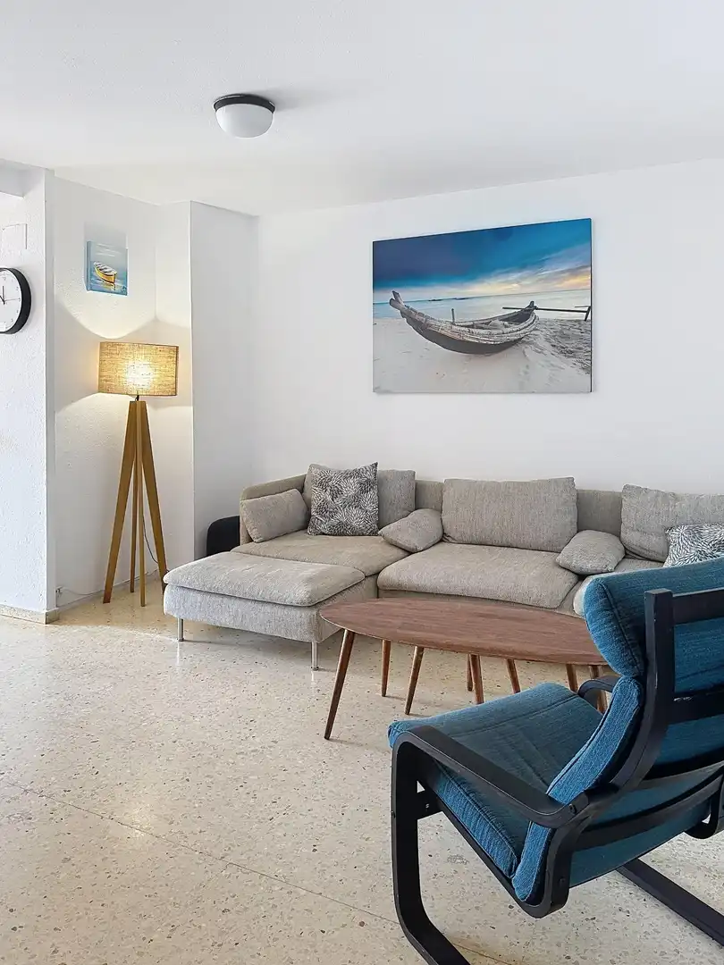 Wohnzimmer von Wohnung zur Miete in Alboraya mit Klimaanlage, Heizung und Terrasse