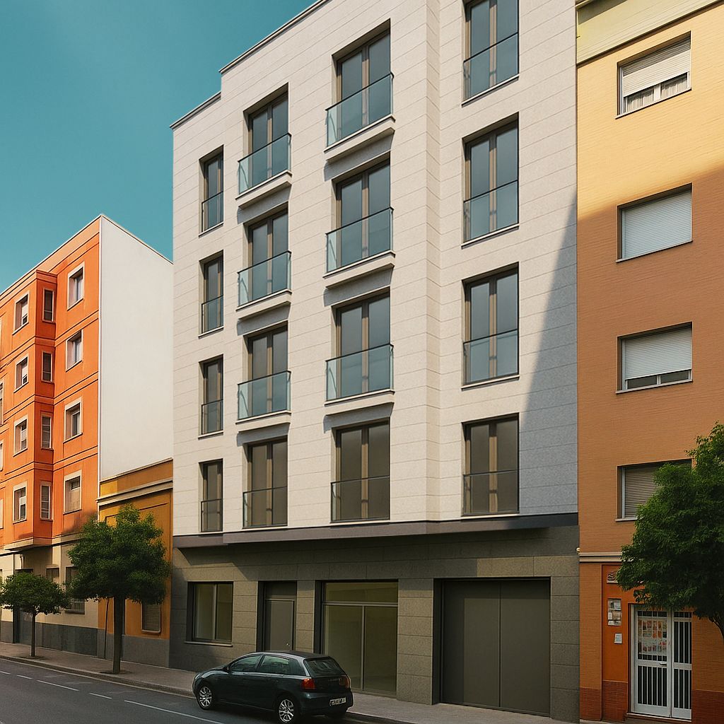 Exterior view of Attic for sale in  Almería Capital  with Air Conditioner, Parquet flooring and Terrace