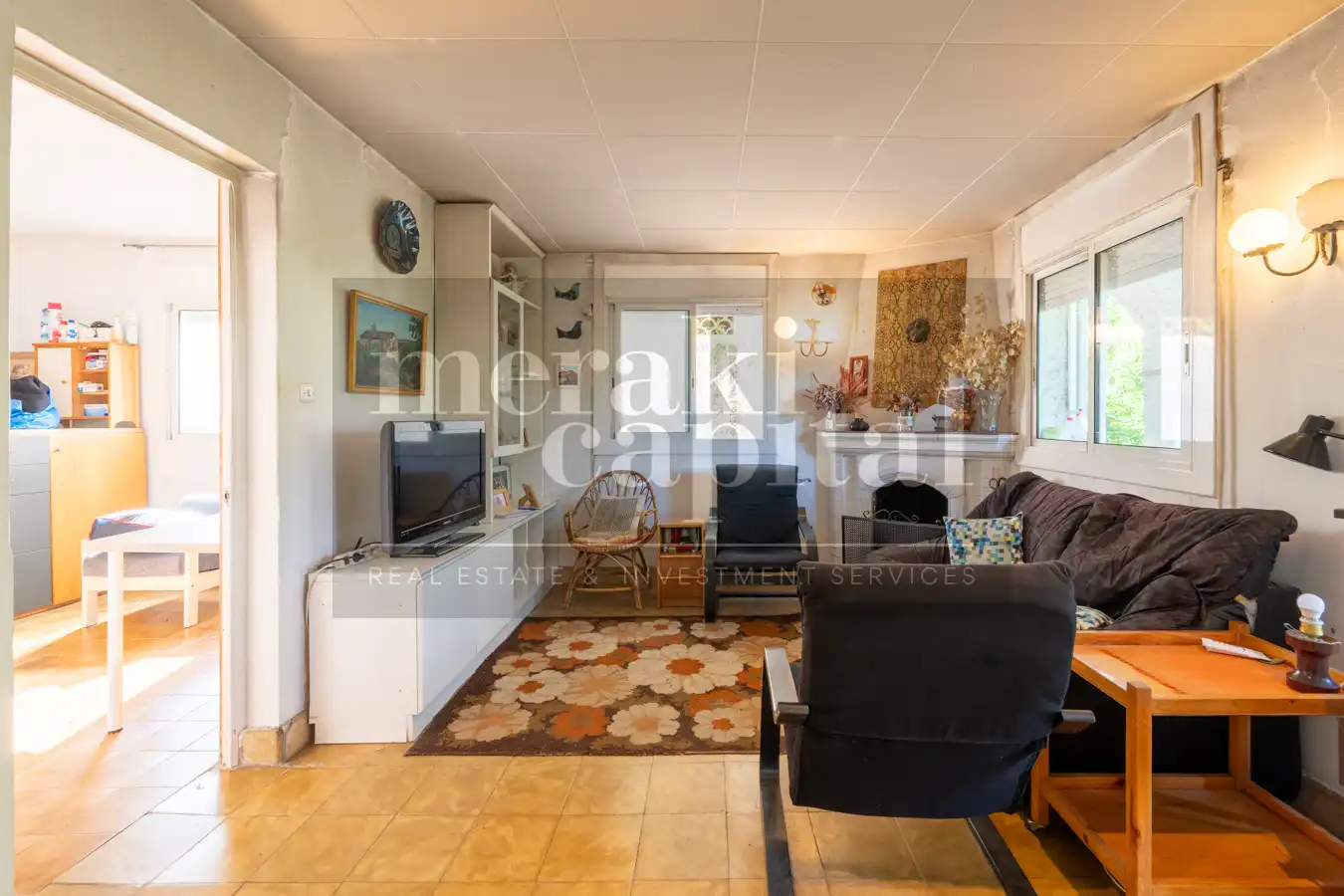 Sala de estar de Casa o chalet en venta en Sant Cugat del Vallès con Calefacción, Jardín privado y Terraza