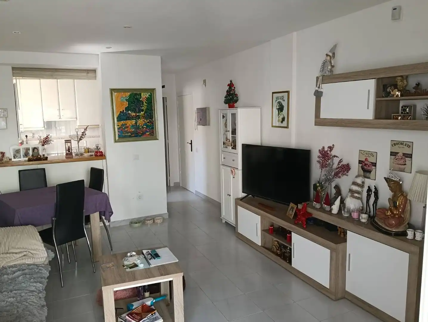 Sala de estar de Piso en venta en Cunit con Aire acondicionado, Jardín privado y Terraza