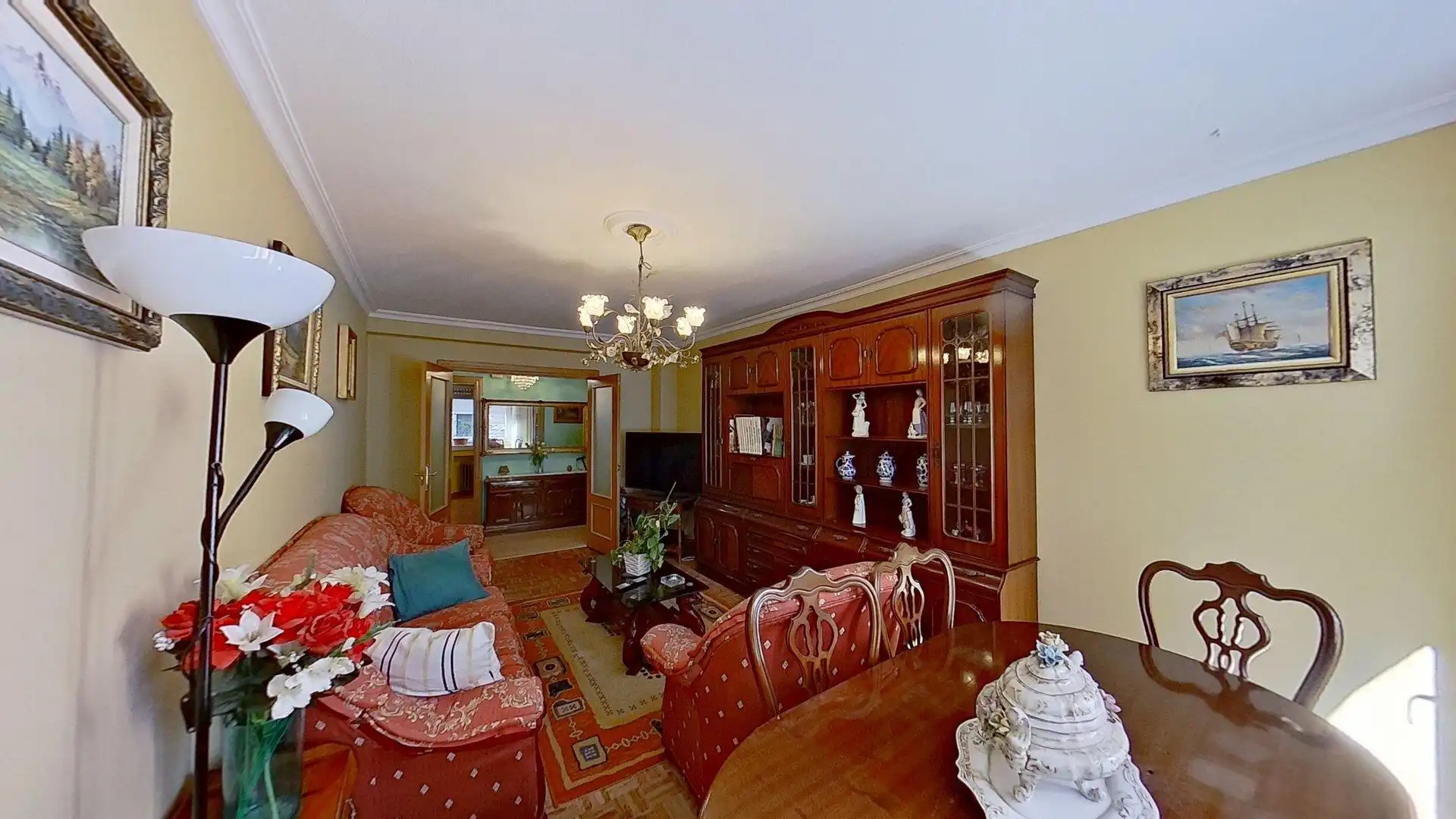 Wohnzimmer von Wohnung zum Verkauf in Gijón  mit Heizung, Parkett und Terrasse
