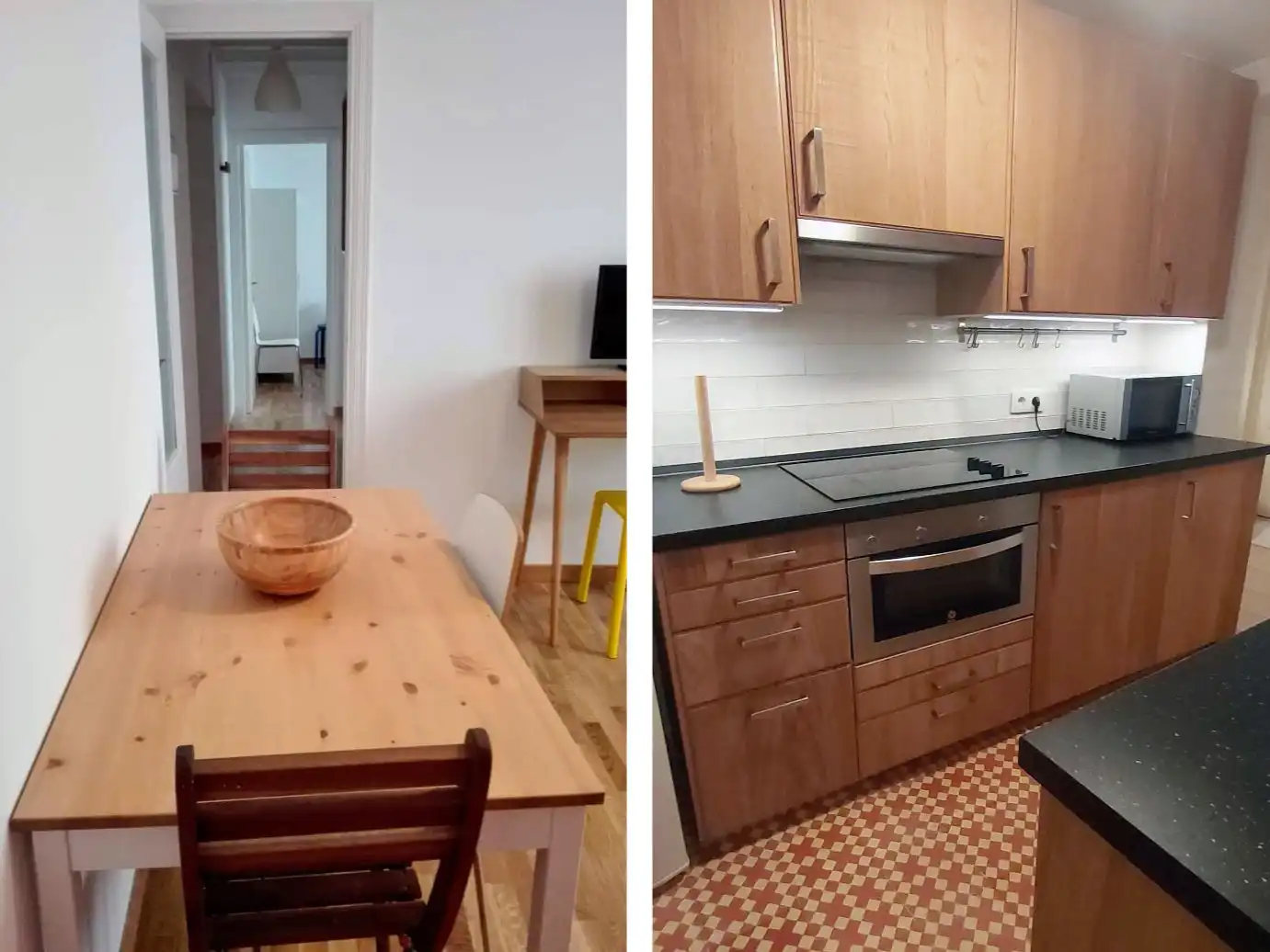 Cuina de Pis de lloguer en Cádiz amb Parquet, Moblat i Forn
