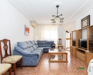 Living room of Flat for sale in  Almería Capital  with Air Conditioner, Terrace and Furnished