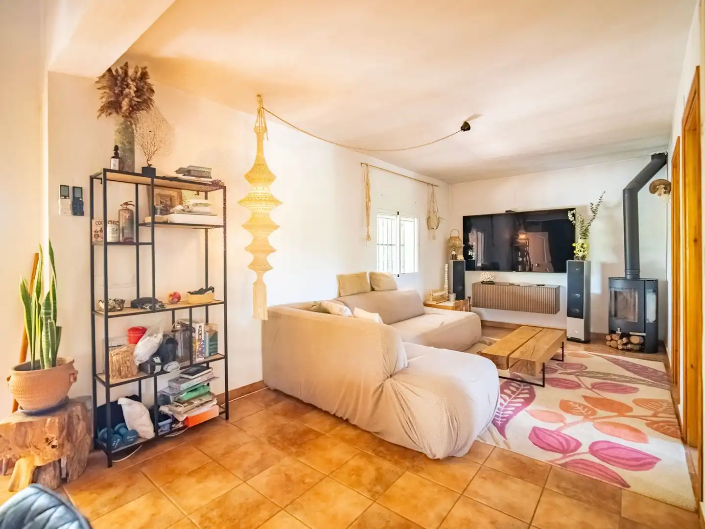 Sala de estar de Casa o chalet en venta en Callosa d'en Sarrià con Aire acondicionado, Jardín privado y Trastero