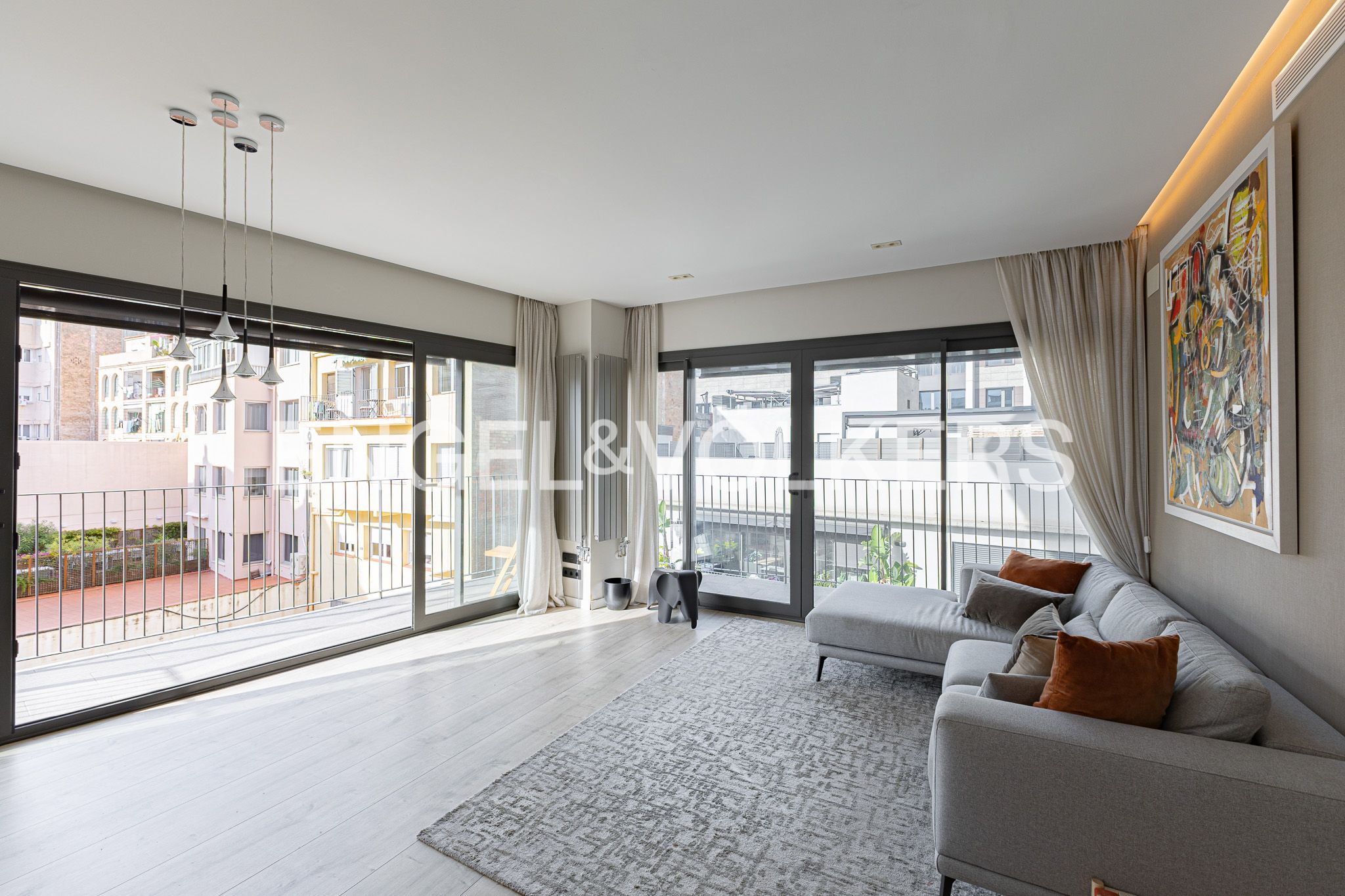 Living room of Apartment for sale in  Barcelona Capital  with Air Conditioner, Heating and Terrace