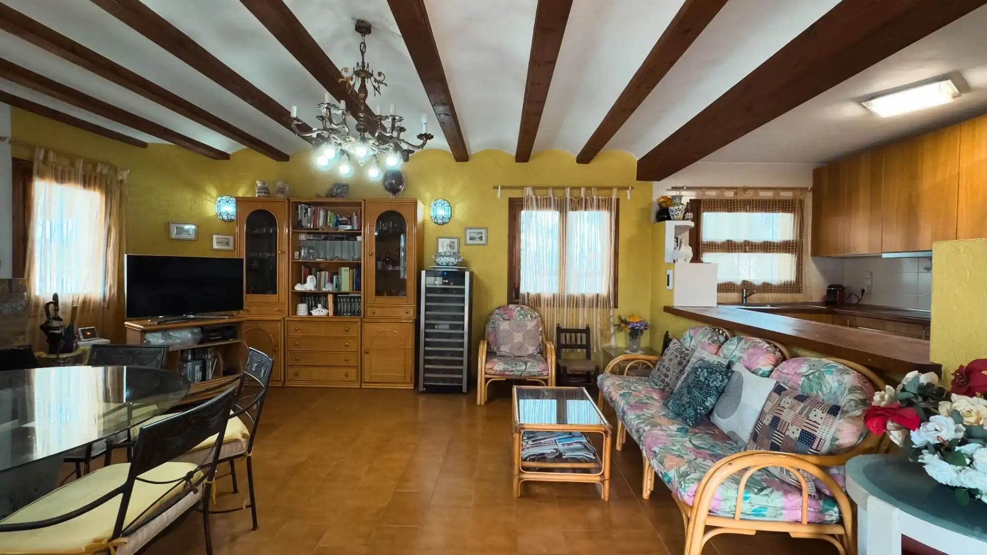 Sala de estar de Casa o chalet en venta en Moraira con Jardín privado, Terraza y Trastero