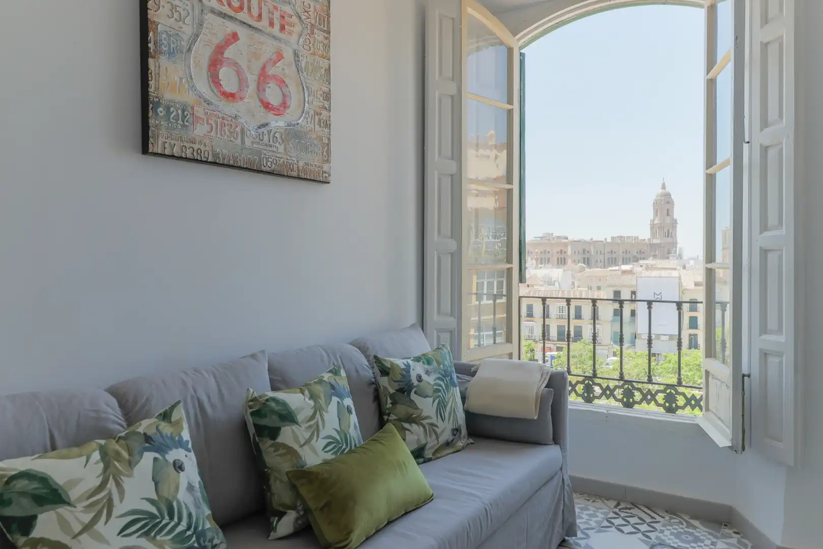 Sala de estar de Piso de alquiler en Málaga con Amueblado, Lavadora y Microondas