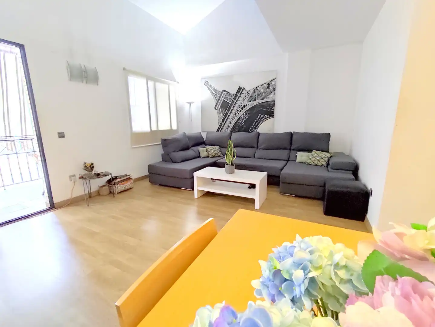 Living room of Flat for sale in Puçol  with Air Conditioner, Parquet flooring and Terrace