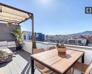 Terrace of Flat to rent in  Barcelona Capital  with Air Conditioner, Heating and Furnished