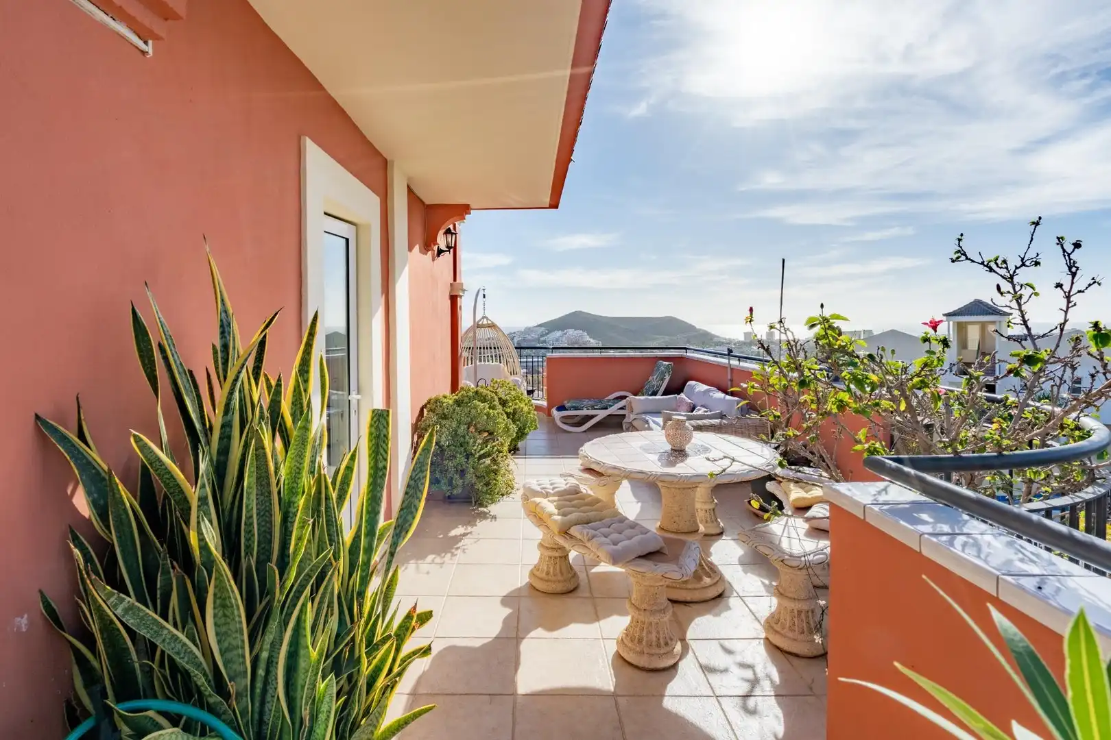 Terrassa de Apartament de lloguer en Arona amb Jardí privat, Terrassa i Moblat