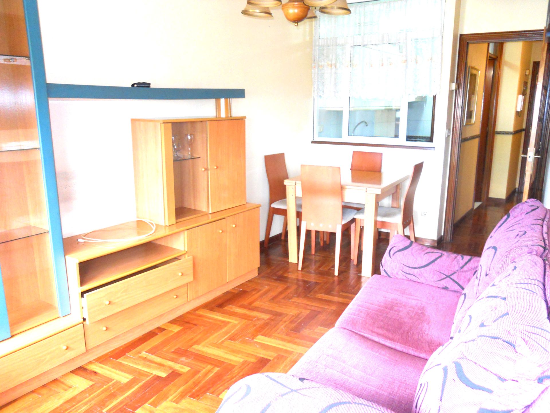Living room of Flat to rent in Vigo   with Parquet flooring, Storage room and Furnished
