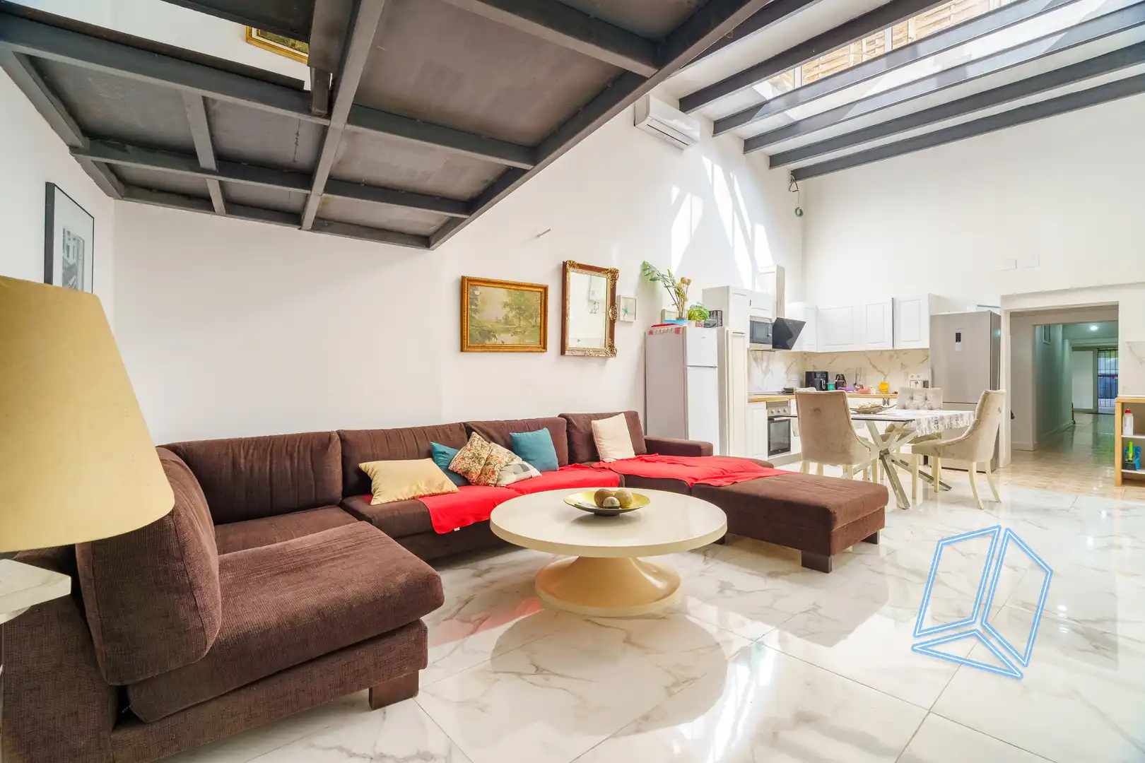 Wohnzimmer von Erdgeschoss zum Verkauf in Barcelona mit Terrasse