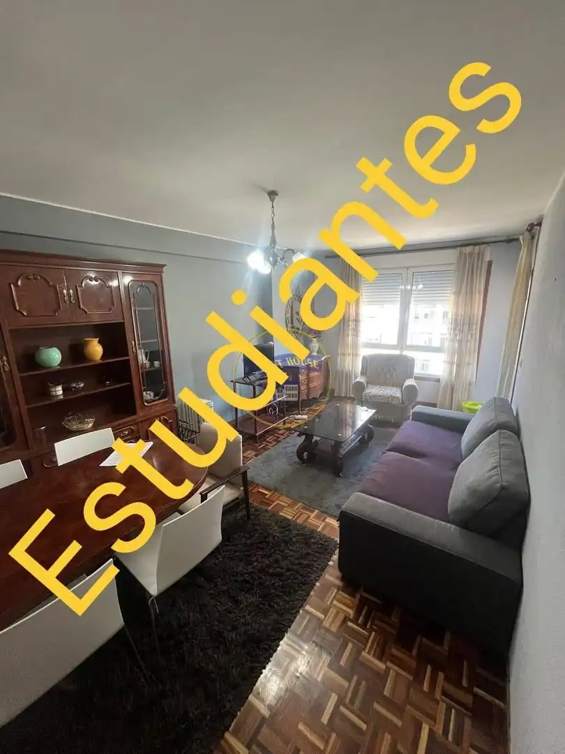 Living room of Flat for rent in Vigo   with Parquet flooring, Terrace and Furnished