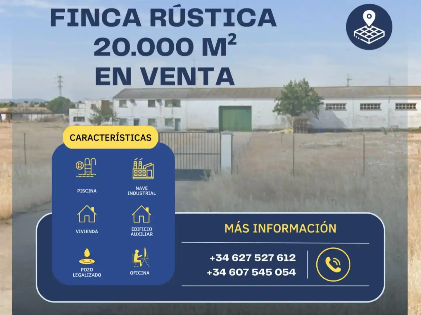 Vista exterior de Finca rústica en venda en La Albuera amb Piscina
