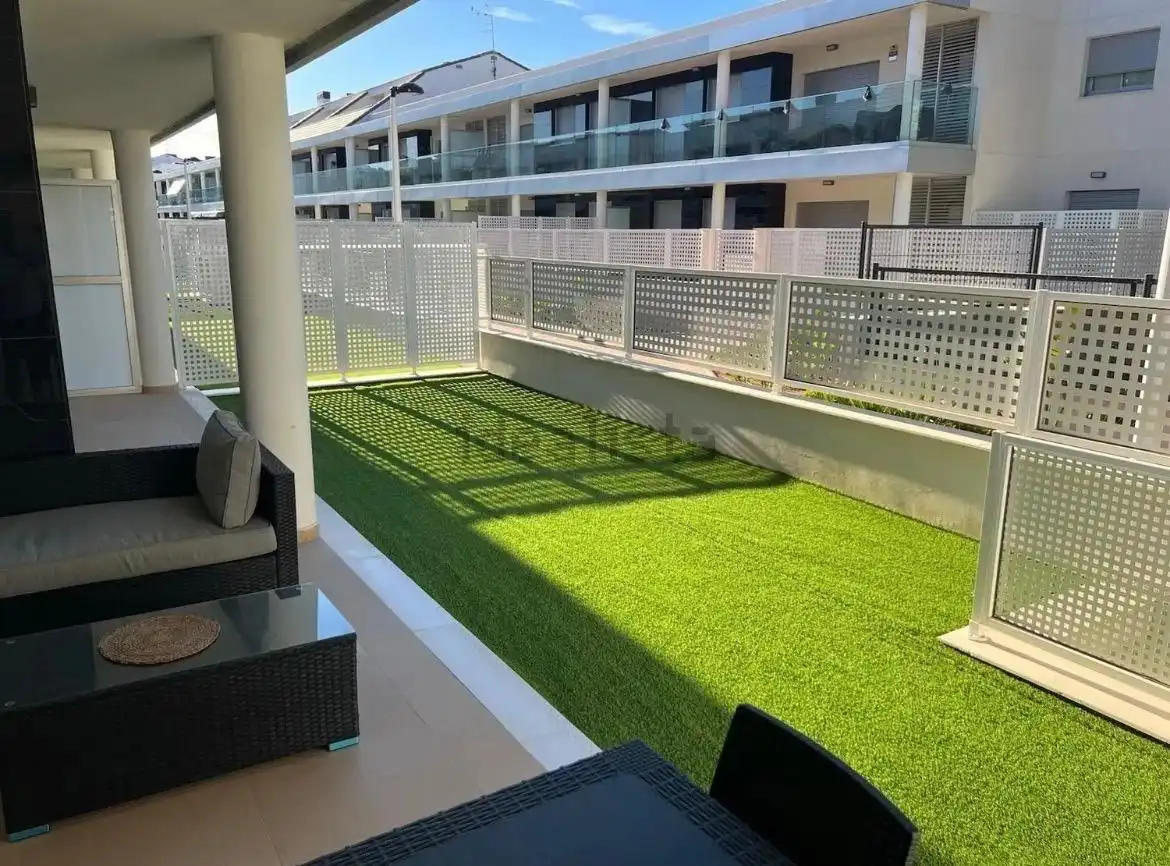 Terrassa de Casa adosada en venda en Cabanes amb Aire condicionat, Calefacció i Jardí privat