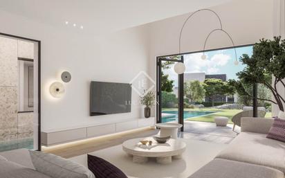 Living room of House or chalet for sale in Torrelodones  with Air Conditioner, Private garden and Parquet flooring