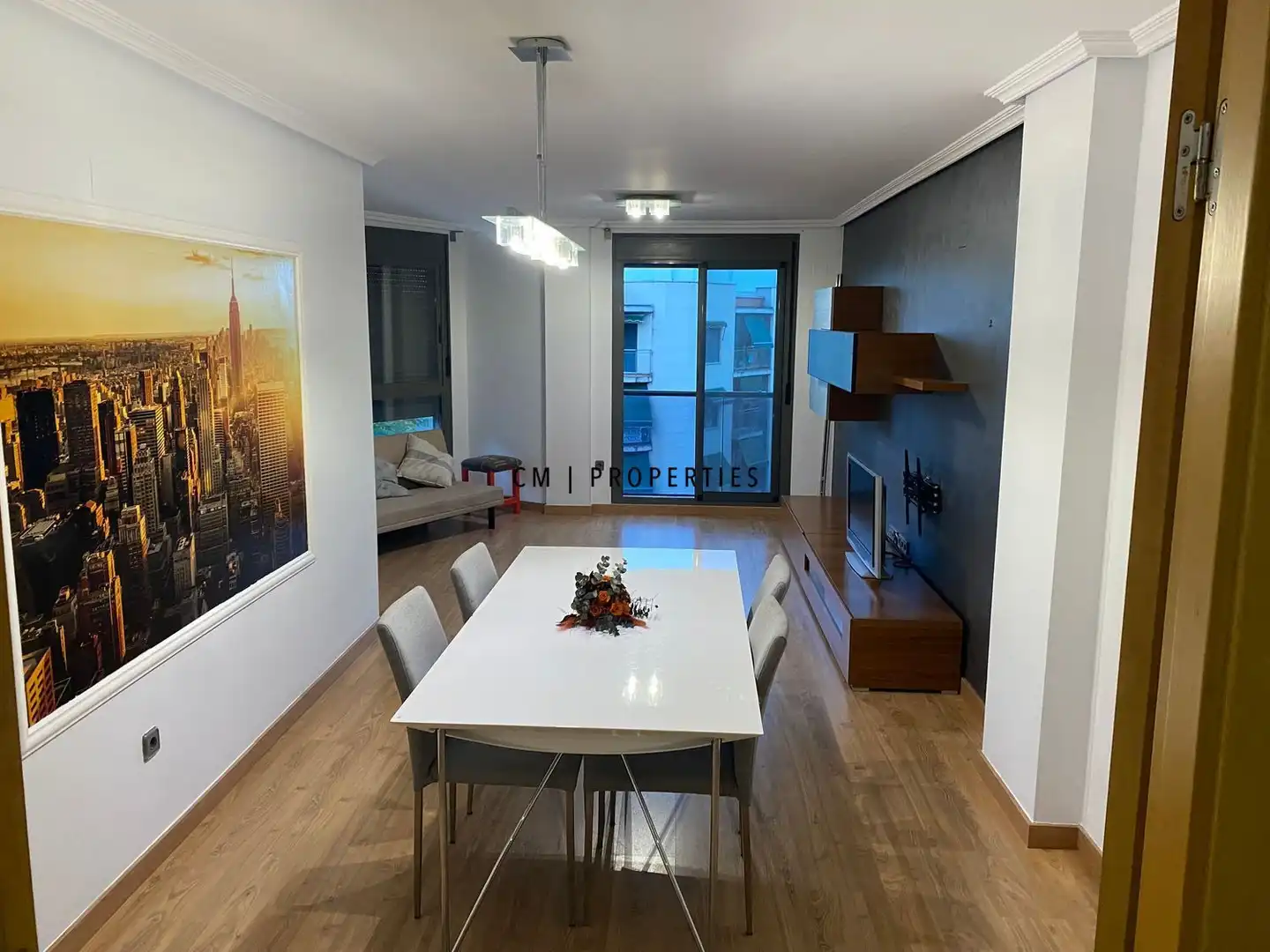 Living room of Flat for rent in Torrent  with Air Conditioner, Heating and Parquet flooring