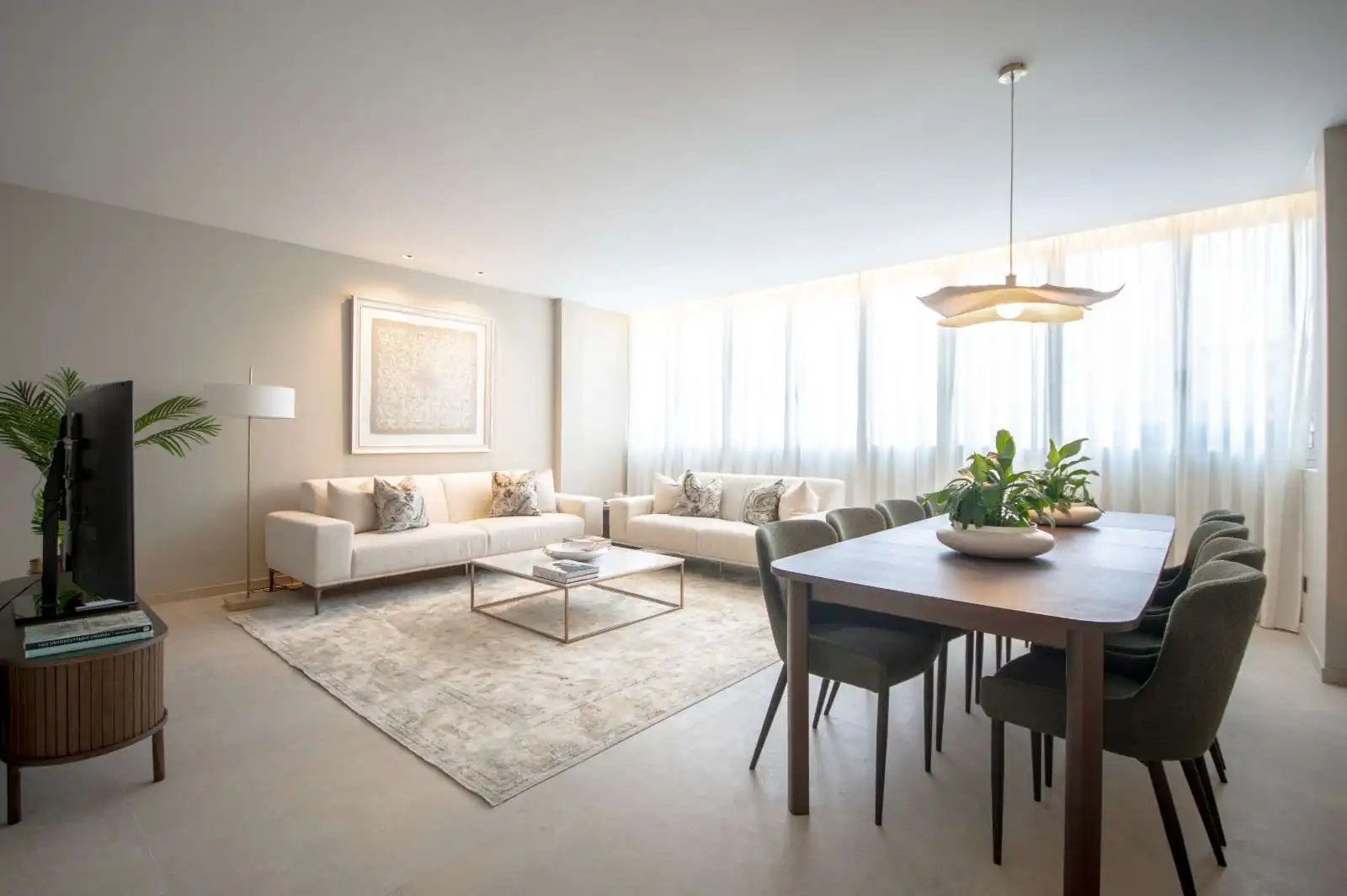 Sala d'estar de Apartament per a compartir en Las Palmas de Gran Canaria amb Aire condicionat, Terrassa i Moblat