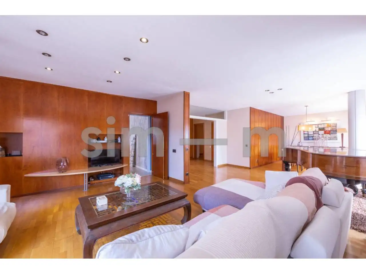 Wohnzimmer von Maisonette zum Verkauf in Manlleu mit Klimaanlage, Heizung und Parkett