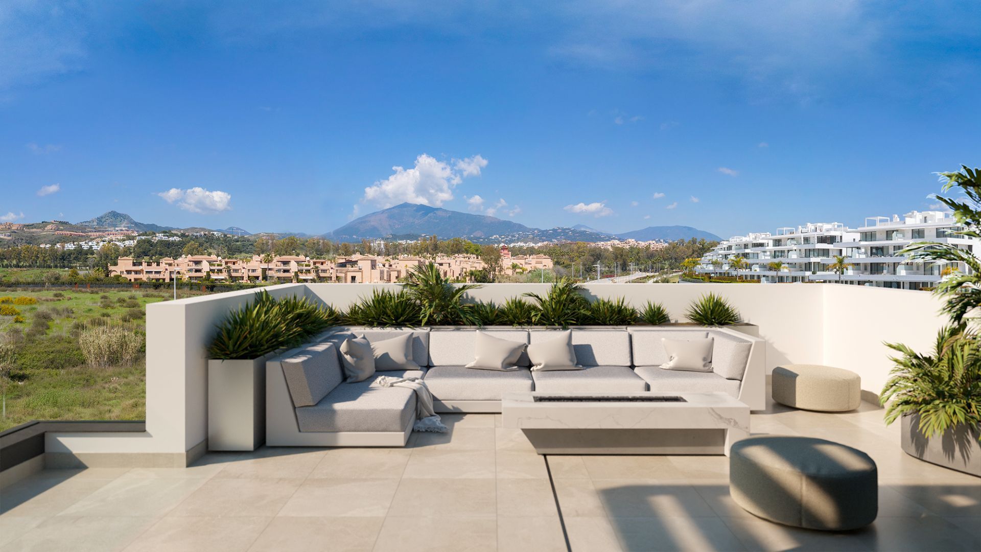 Terrace of Single-family semi-detached for sale in Estepona  with Air Conditioner, Heating and Private garden
