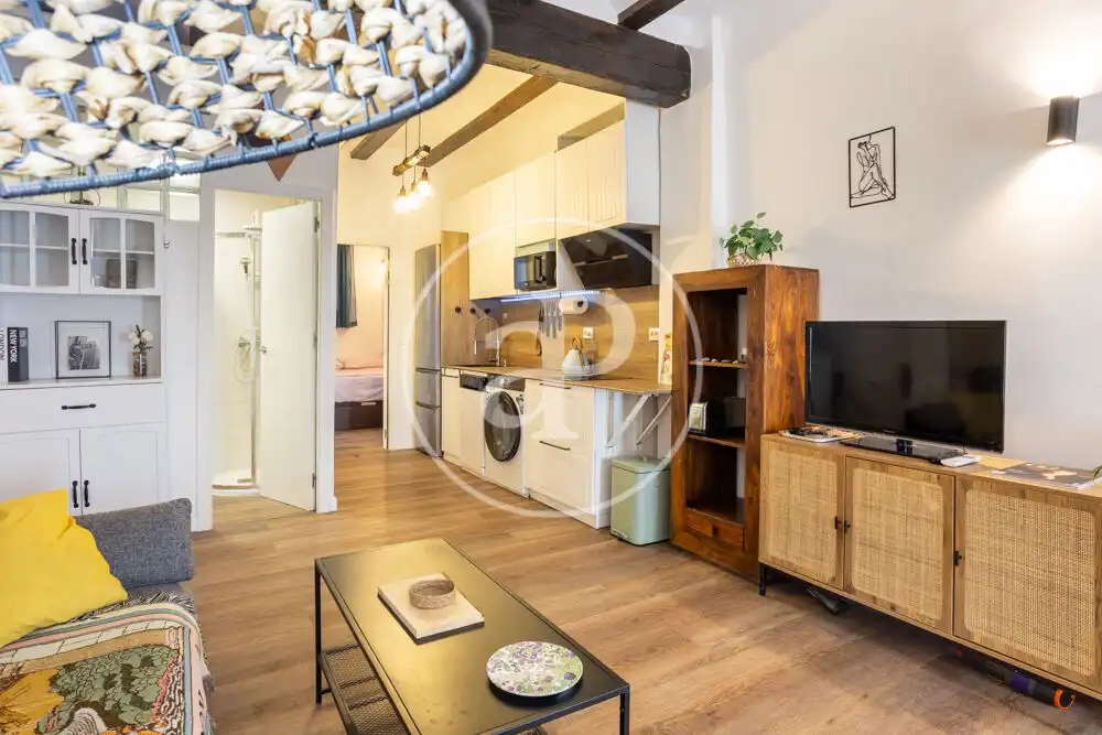 Wohnzimmer von Wohnung zur Miete in Valencia mit Klimaanlage, Heizung und Terrasse