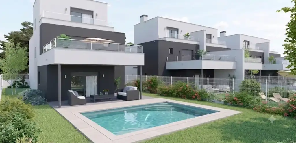 Exterior view of Detached homes for sale in Cambrils  with Air Conditioner, Heating and Private garden