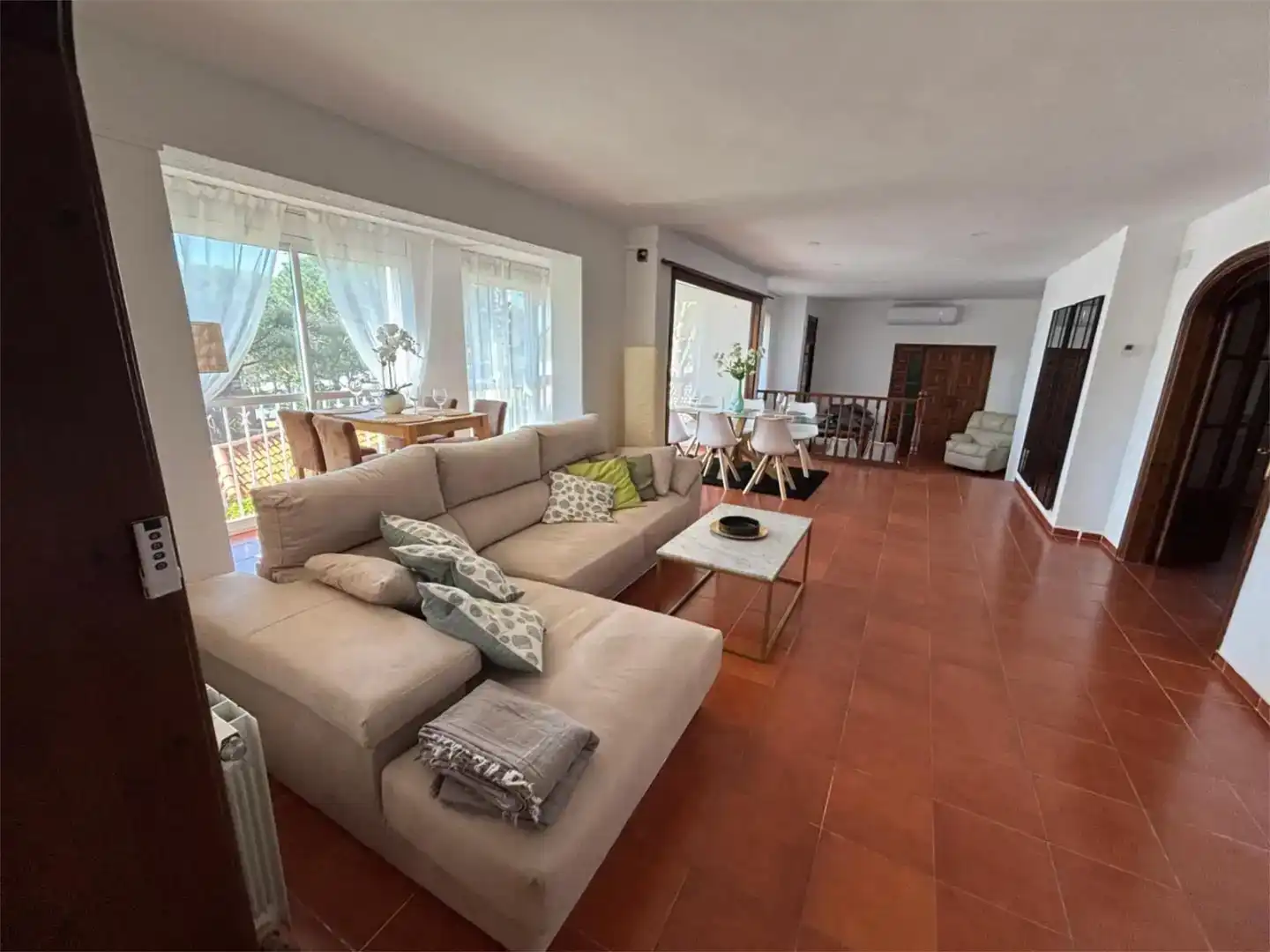 Living room of Flat for rent in Castell d'Aro, Platja d'Aro i s'Agaró  with Air Conditioner, Private garden and Storage room