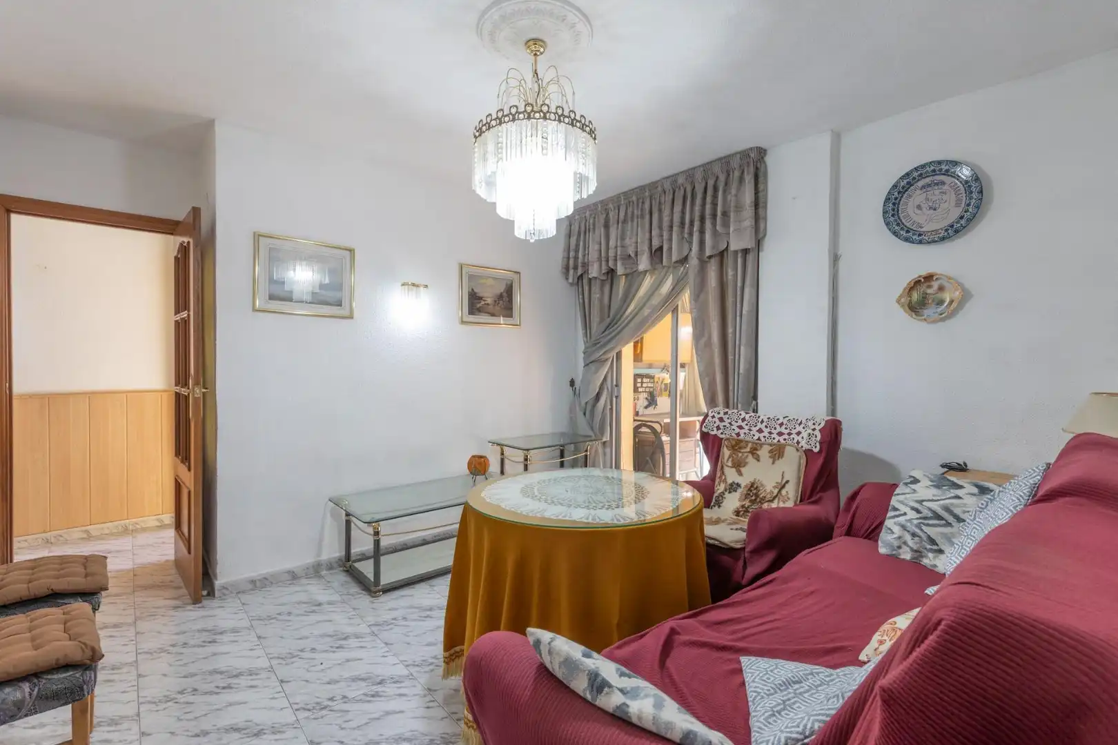 Sala de estar de Piso en venta en Granada con Aire acondicionado y Balcón