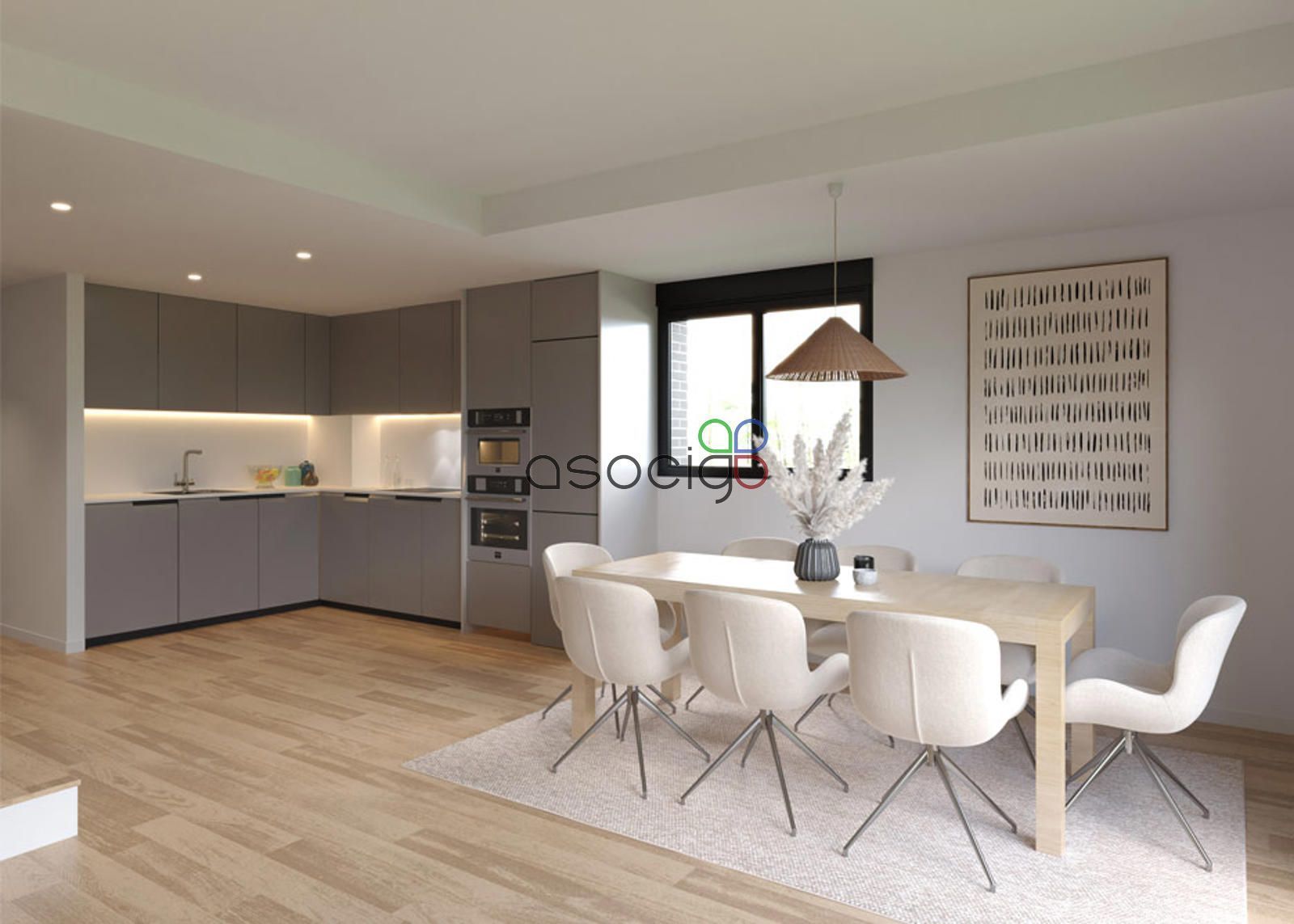 Cuina de Casa adosada en venda en Cabanillas del Campo amb Calefacció, Jardí privat i Terrassa