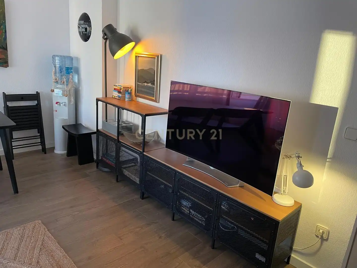Sala d'estar de Apartament de lloguer en Calpe / Calp amb Aire condicionat, Forn i Rentadora