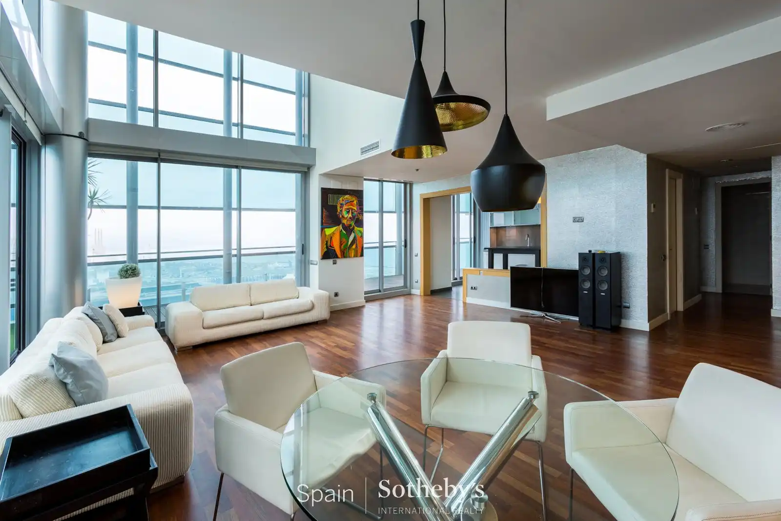 Sala de estar de Ático en venta en Barcelona con Aire acondicionado, Calefacción y Trastero