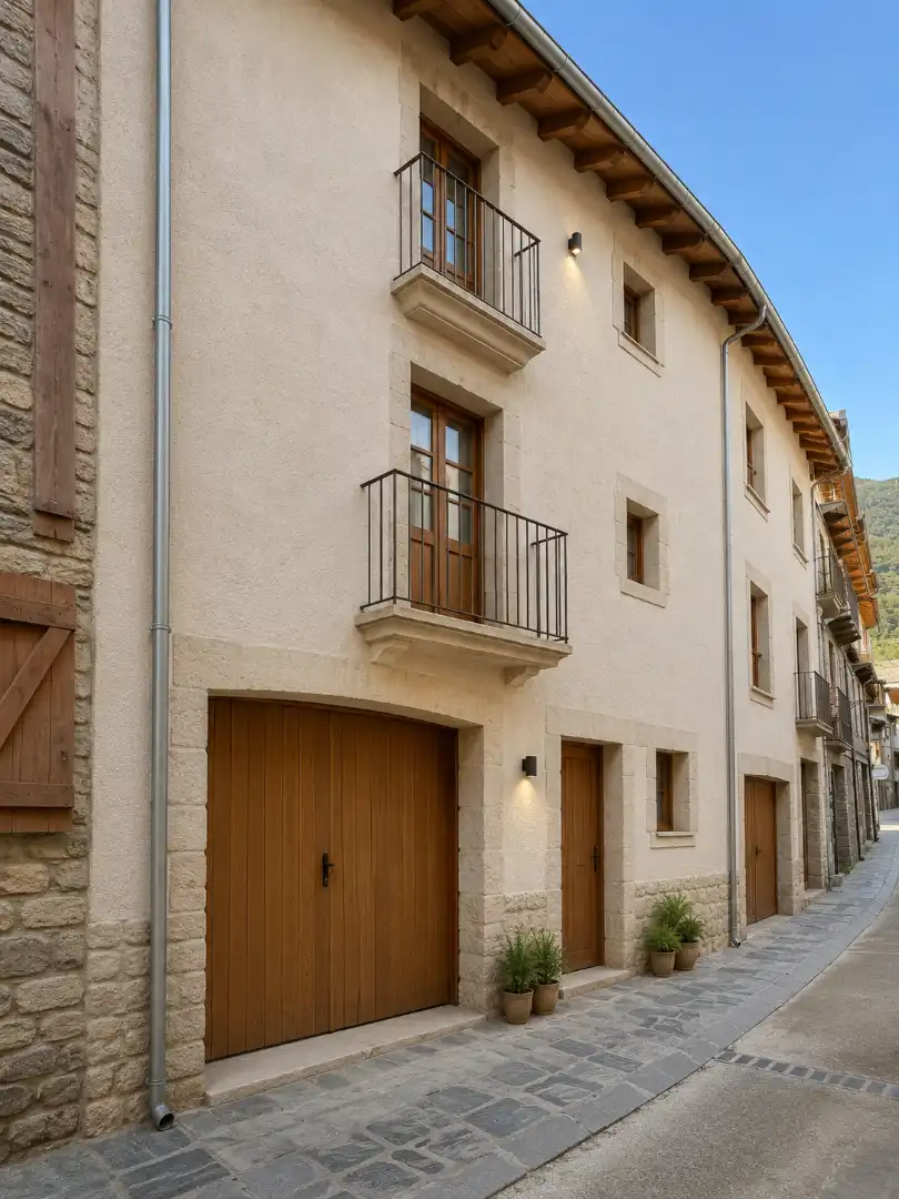 Vista exterior de Casa adosada en venda en Rialp amb Jardí privat