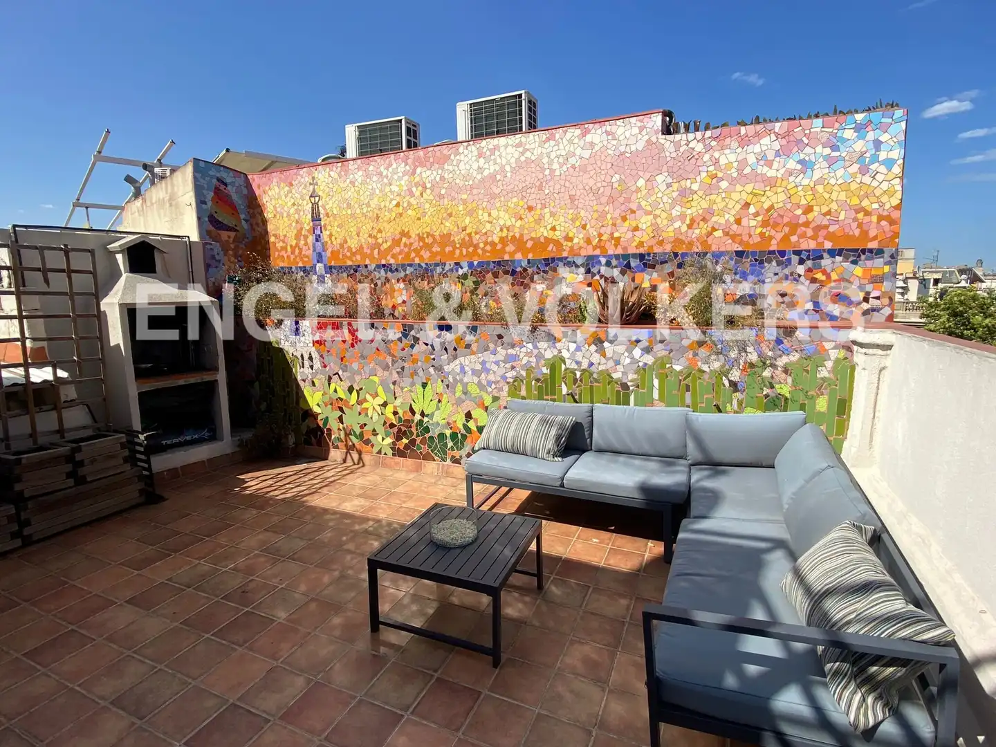 Terraza de Ático de alquiler en Barcelona con Aire acondicionado, Calefacción y Parquet