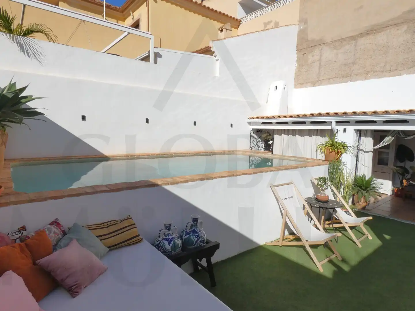 Piscina de Casa adosada en venta en Cartagena con Aire acondicionado, Calefacción y Jardín privado