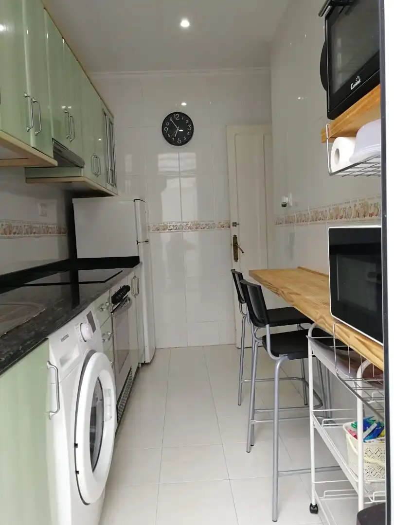 Kitchen of Flat for rent in Ferrol  with Furnished, Oven and Microwave
