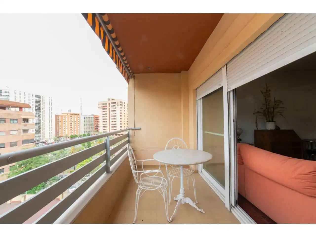 Balcony of Flat for sale in Valencia  with Air Conditioner, Terrace and Furnished
