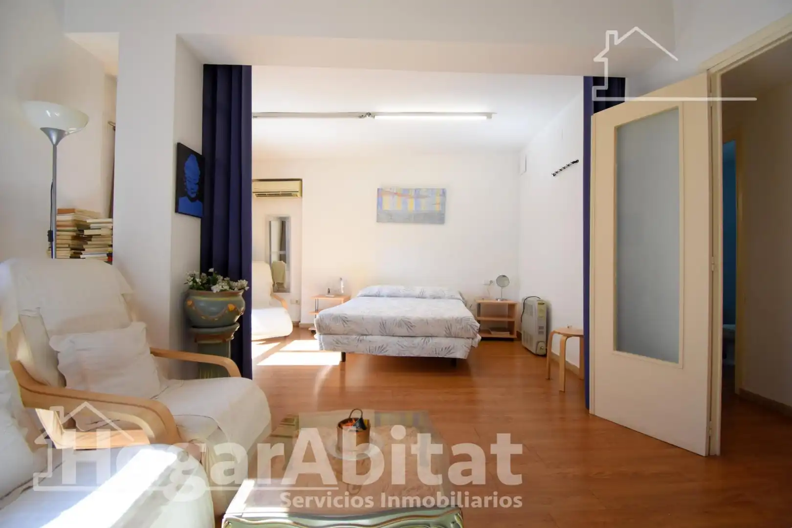 Schlafzimmer von Wohnung zum Verkauf in Oliva mit Klimaanlage, Heizung und Parkett