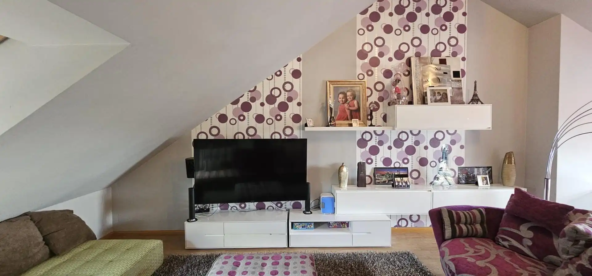Wohnzimmer von Einfamilien-Reihenhaus zum Verkauf in Villaquilambre mit Heizung, Privatgarten und Parkett