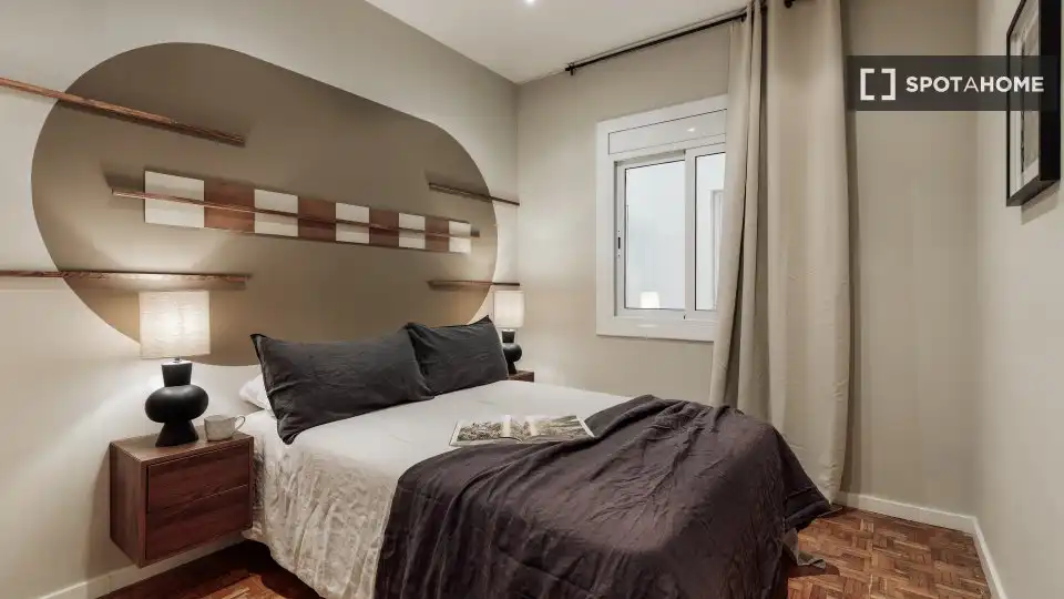 Habitación de Piso de alquiler en Barcelona con Aire acondicionado, Calefacción y Amueblado