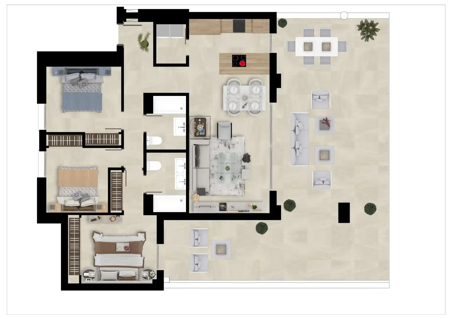 Apartamento en venta en Mijas con Calefacción, Jardín privado y Terraza