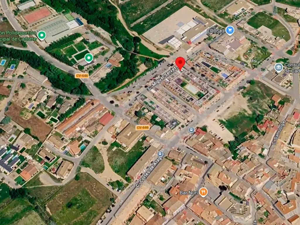 Vista exterior de Piso de alquiler en Cadrete con Calefacción, Jardín privado y Parquet