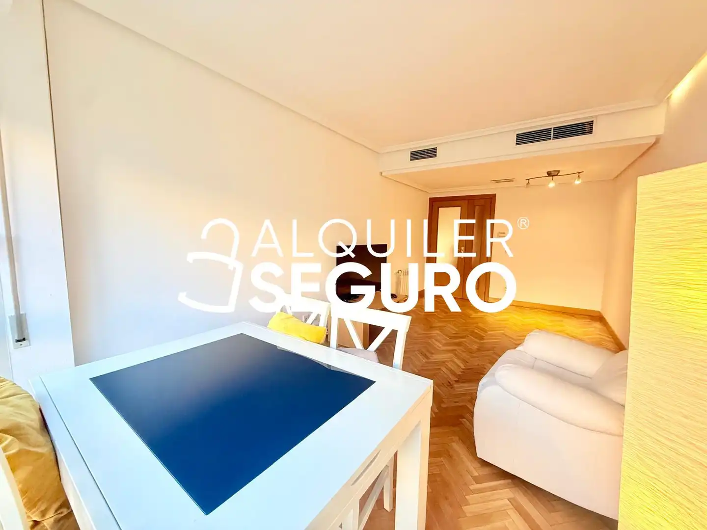 Living room of Flat for rent in Madrid  with Air Conditioner and Heating