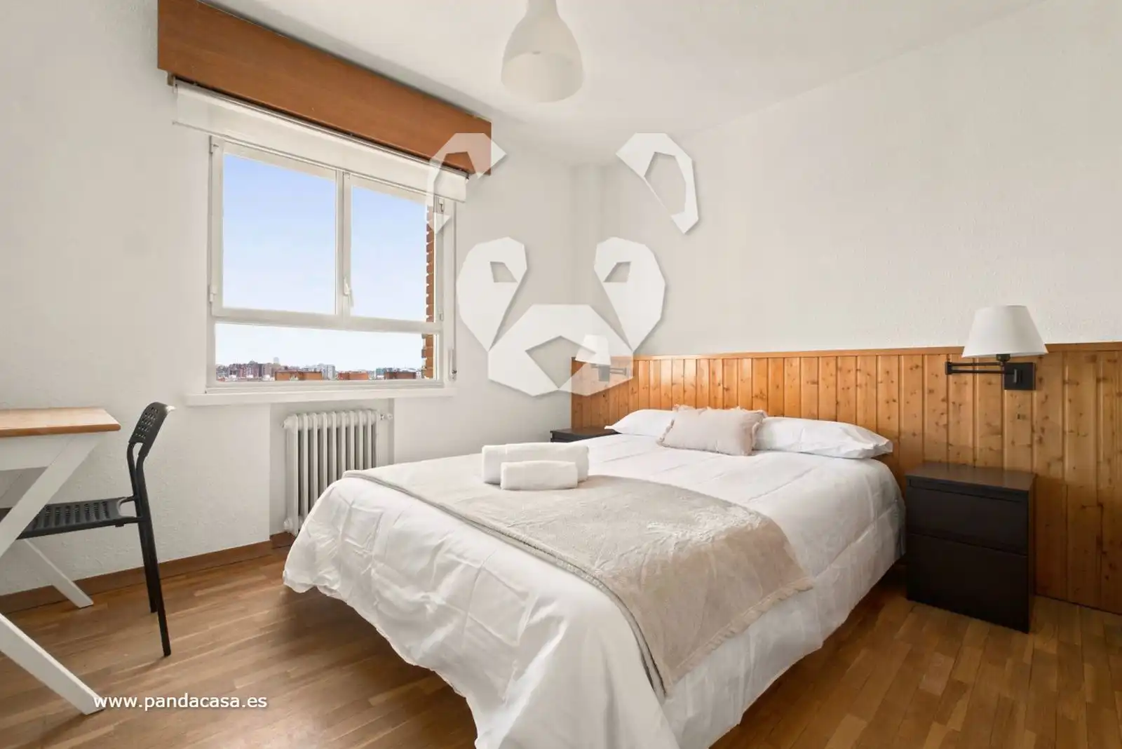 Schlafzimmer von Wohnung zur Miete in Madrid mit Heizung und Möbliert