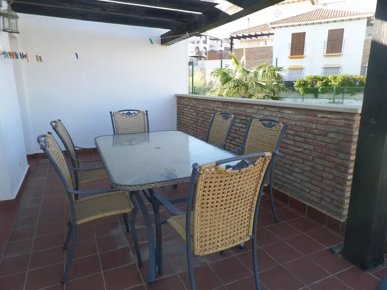 Terrasse von Maisonette zur Miete in Vera mit Klimaanlage, Heizung und Privatgarten