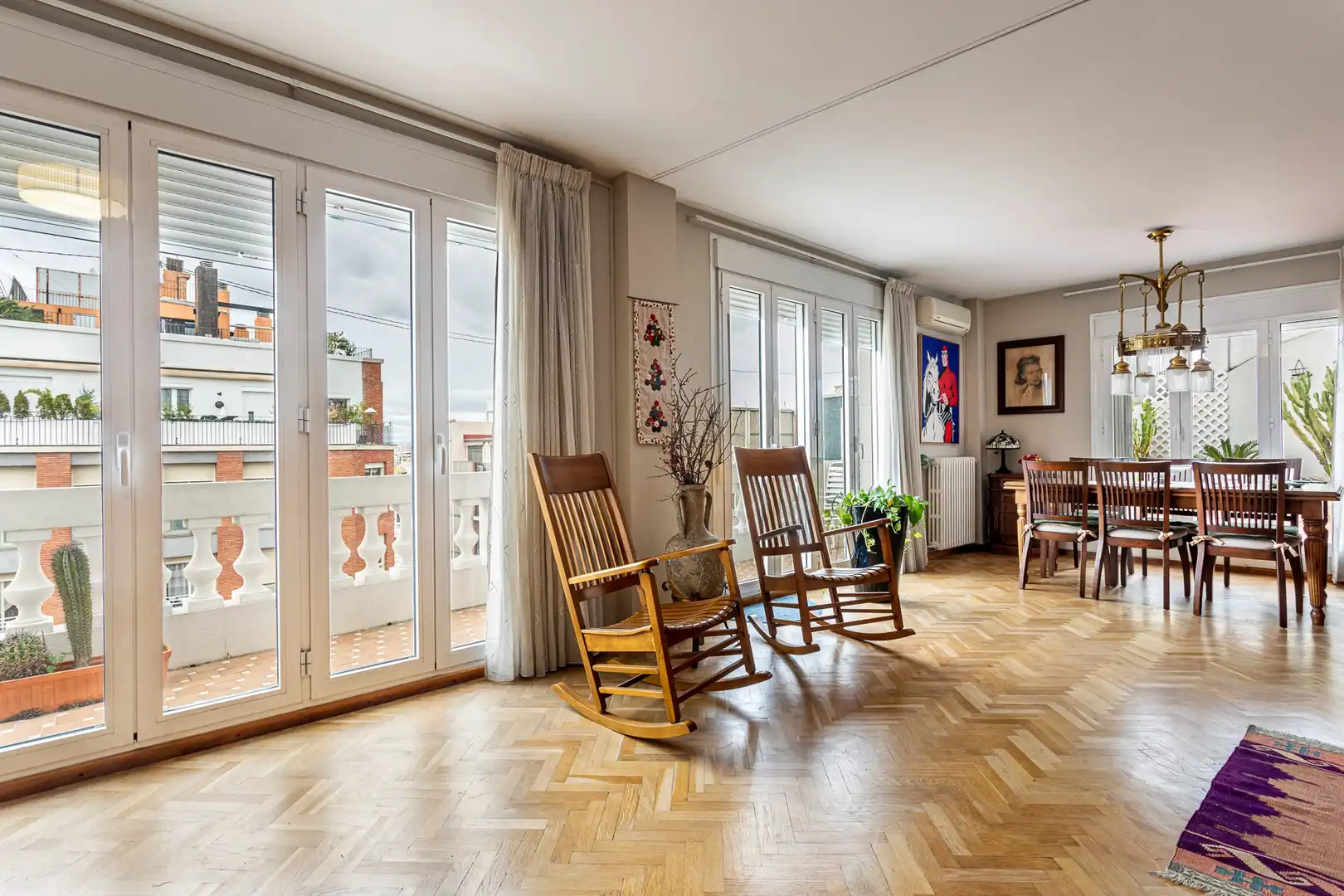 Living room of Attic for sale in Valencia  with Air Conditioner, Heating and Terrace