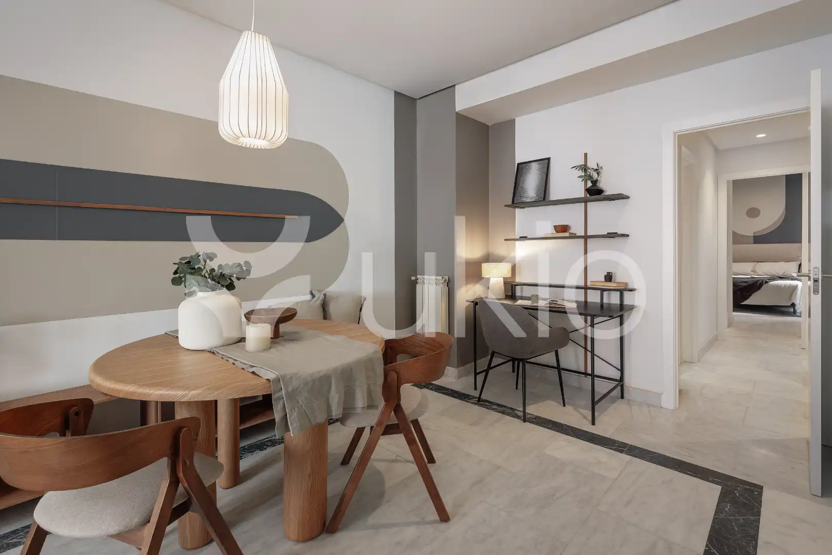 Sala de estar de Apartamento de alquiler en  Madrid Capital con Aire acondicionado, Calefacción y Amueblado