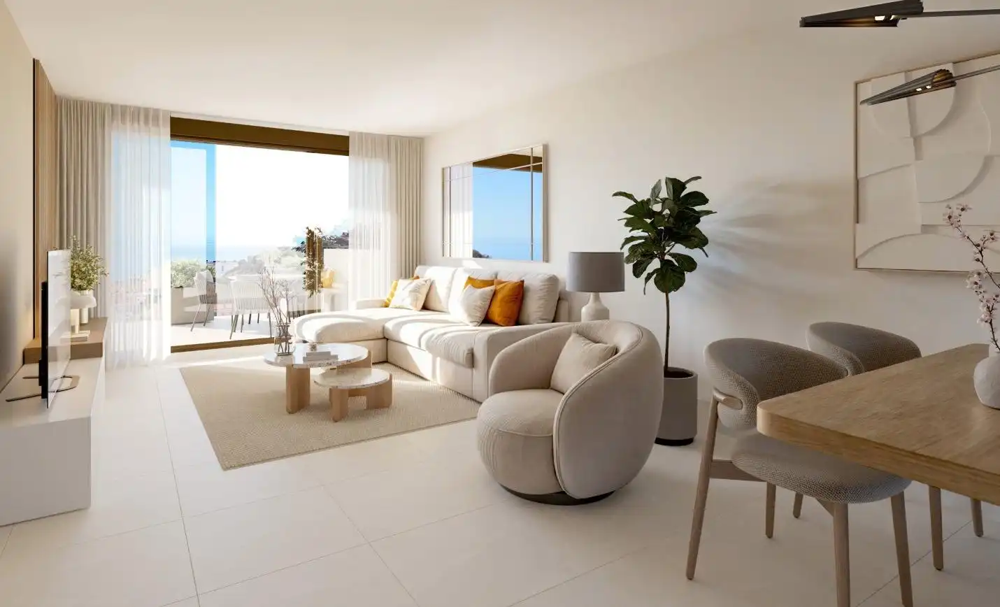 Sala de estar de Apartamento en venta en Rincón de la Victoria con Aire acondicionado, Terraza y Trastero